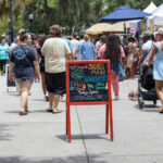 People at outdoor market